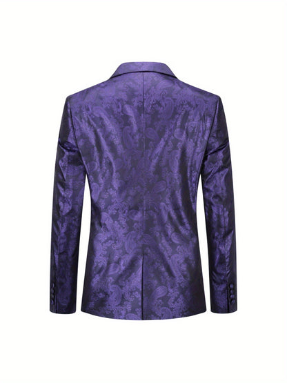 Men's Elegant Paisley Pattern Blazer