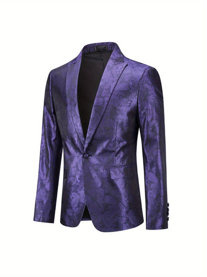 Men's Elegant Paisley Pattern Blazer