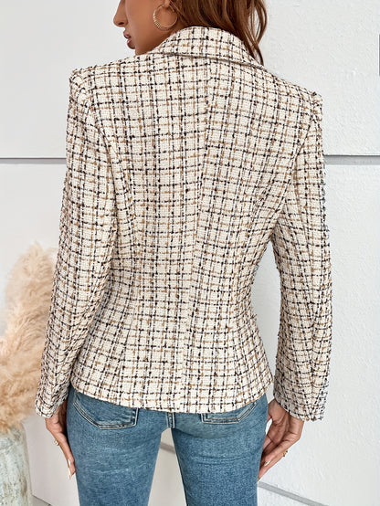 Women's Stylish Plaid Blazer